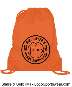 Drawstring Bag - Orange Design Zoom